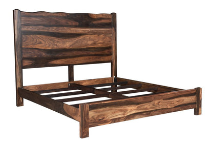 Walnut Live Edge Solid Wood King Bed Frame HomeRoots