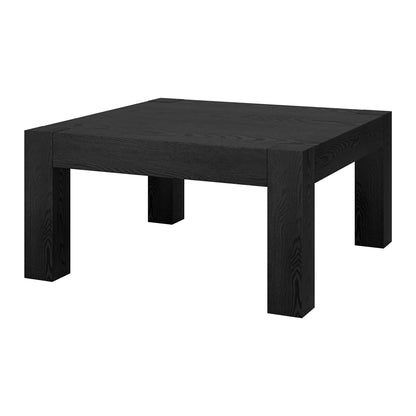 34" Black Wood Square Coffee Table