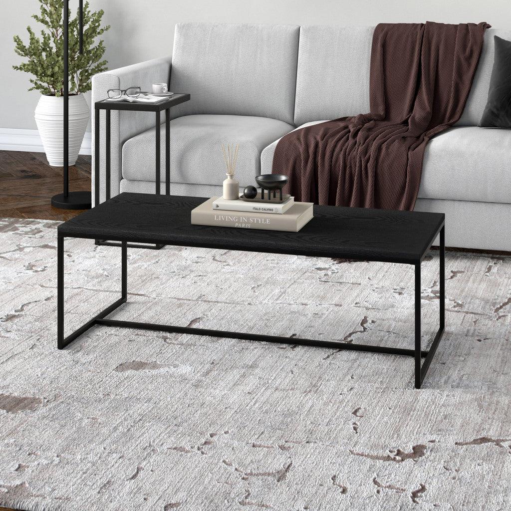 47" Black Coffee Table - FurniFindUSA