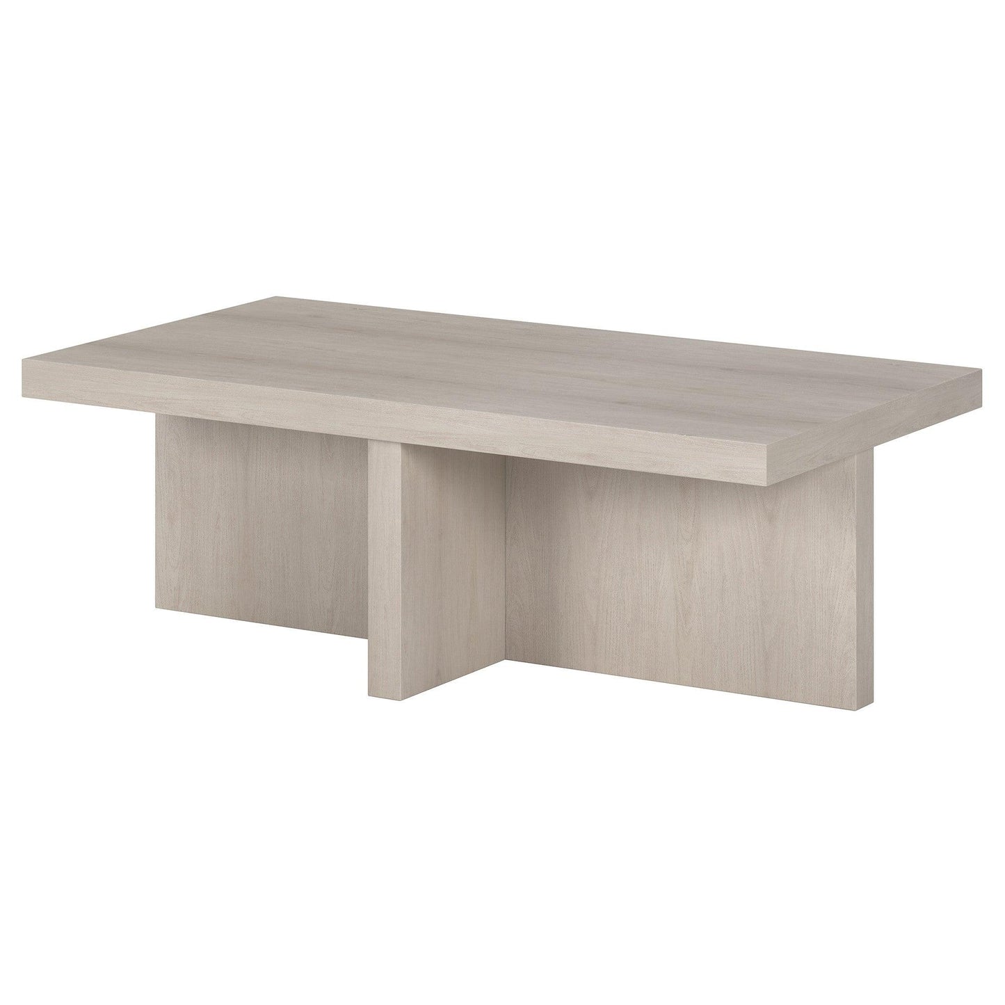 44" Alder White Coffee Table - FurniFindUSA