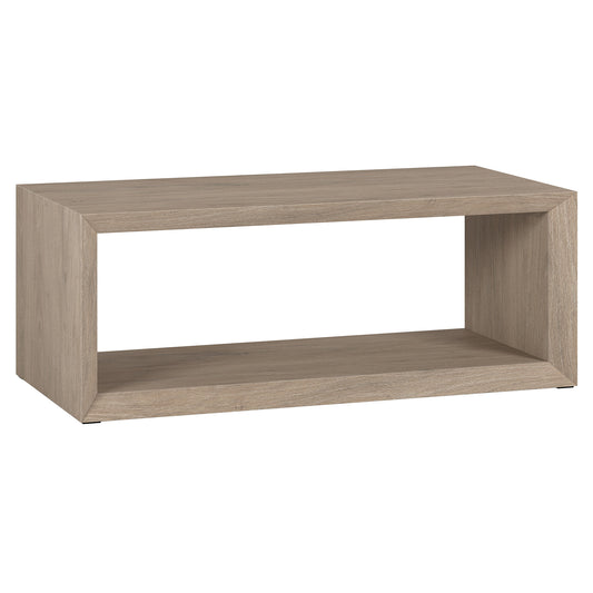 48" Gray Coffee Table With Shelf