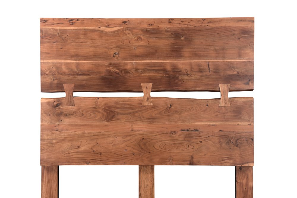Chestnut Live Edge Solid Wood Queen Bed Frame HomeRoots