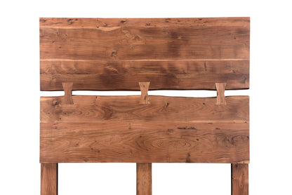 Chestnut Live Edge Solid Wood Queen Bed Frame HomeRoots