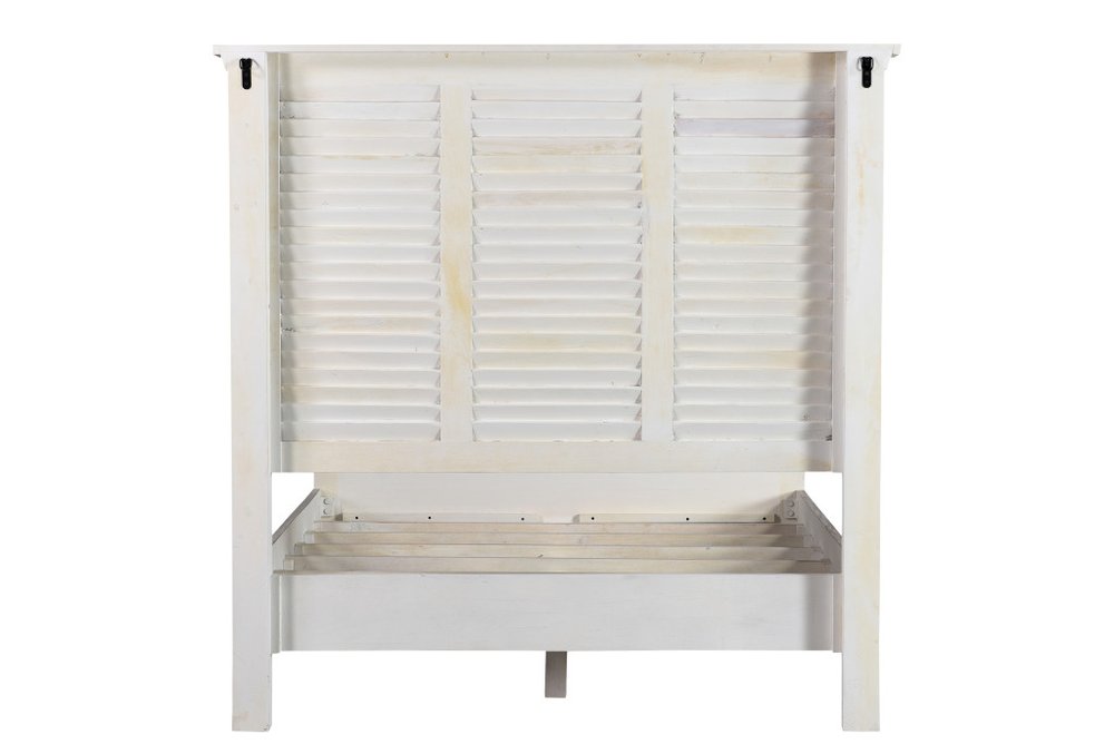 Shutter Solid Wood King Gray Bed HomeRoots