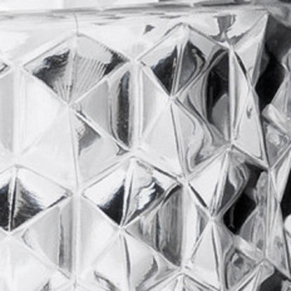 Set of Four Clear Diamond Acrylic Stemmed All Purpose Wine Glass HomeRoots