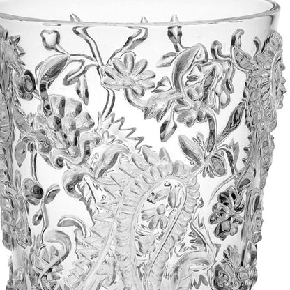 Set of Four Clear Paisley Acrylic Stemmed All Purpose Wine Glass HomeRoots
