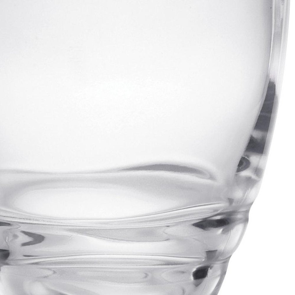 Set of Four Clear Swirl Acrylic Stemmed All Purpose Wine Glass HomeRoots