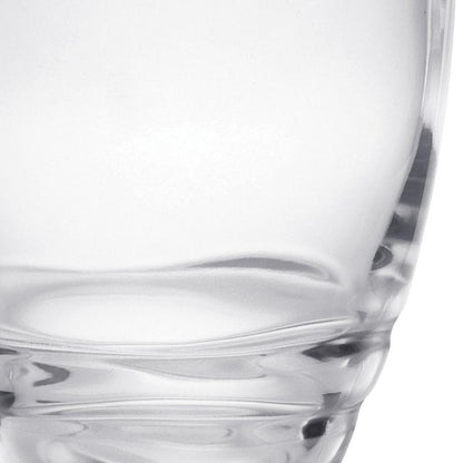 Set of Four Clear Swirl Acrylic Stemmed All Purpose Wine Glass