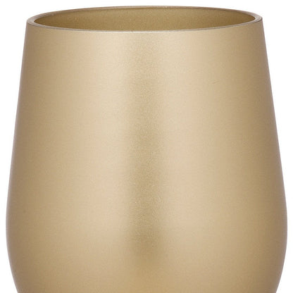 Set of Four Gold Acrylic Stemmed All Purpose Wine Glasses HomeRoots