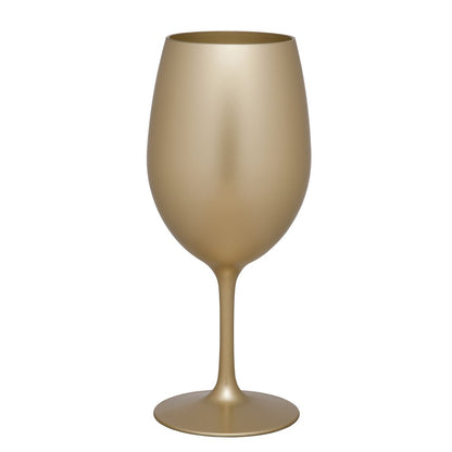 Set of Four Gold Acrylic Stemmed All Purpose Wine Glass HomeRoots