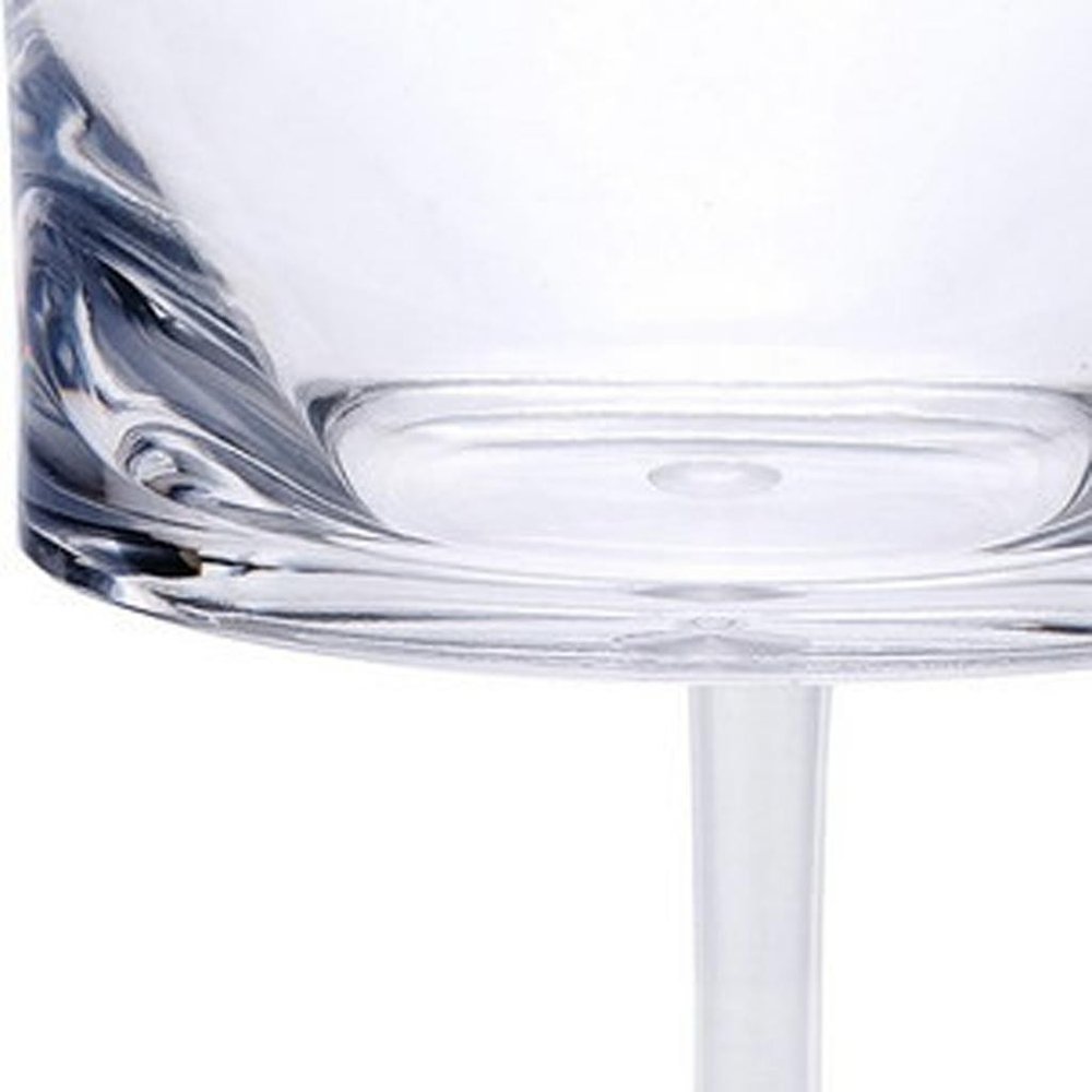 Set of Four Clear Acrylic Stemmed All Purpose Wine Glass HomeRoots