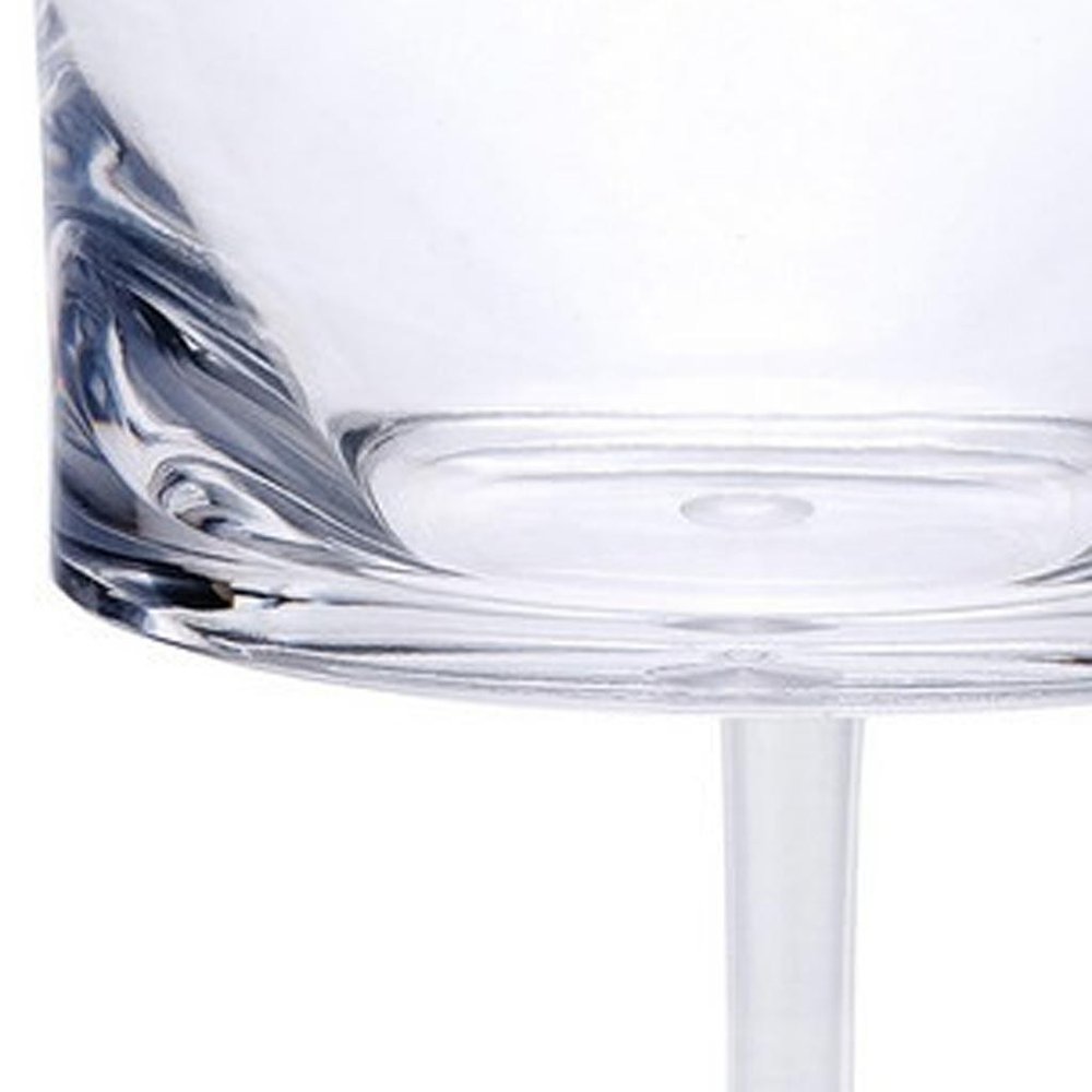Set of Four Clear Tritan Plastic Stemmed All Purpose Wine Glass HomeRoots