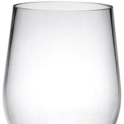 Set of Four Clear Tritan Plastic Stemmed All Purpose Wine Glass HomeRoots