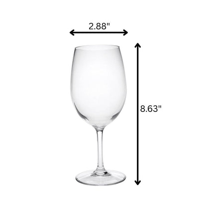 Set of Four Clear Tritan Plastic Stemmed All Purpose Wine Glass HomeRoots