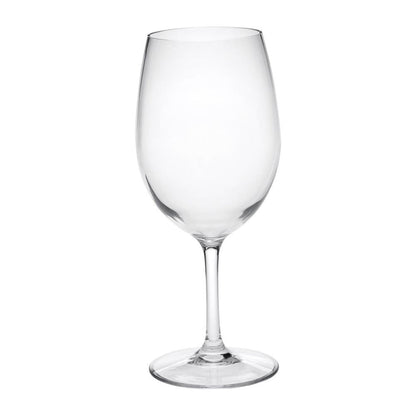 Set of Four Clear Tritan Plastic Stemmed All Purpose Wine Glass HomeRoots
