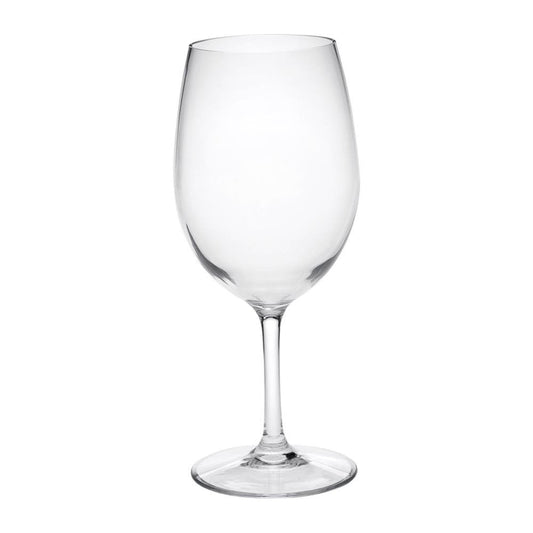 Set of Four Clear Tritan Plastic Stemmed All Purpose Wine Glass HomeRoots