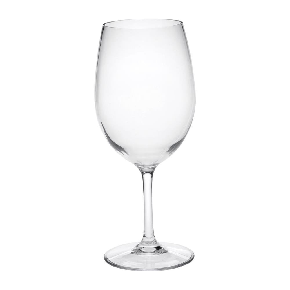 Set of Four Clear Tritan Plastic Stemmed All Purpose Wine Glass HomeRoots