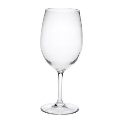 Set of Four Clear Tritan Plastic Stemmed All Purpose Wine Glass HomeRoots