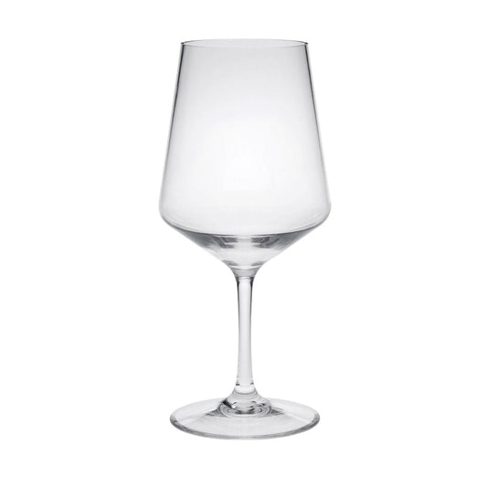 Set of Four Clear Tritan Plastic Stemmed All Purpose Wine Glasses HomeRoots