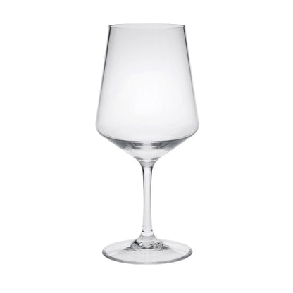 Set of Four Clear Tritan Plastic Stemmed All Purpose Wine Glasses HomeRoots