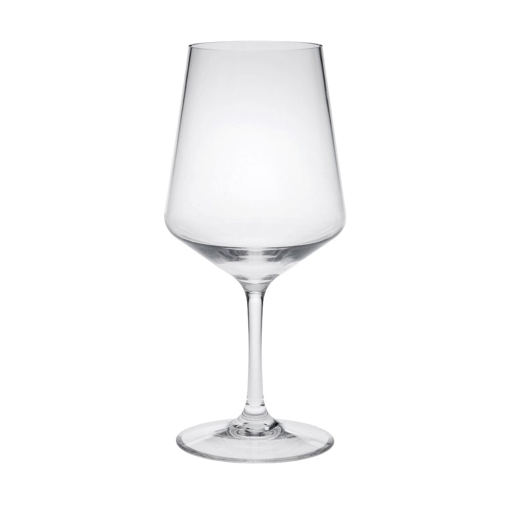 Set of Four Clear Tritan Plastic Stemmed All Purpose Wine Glasses HomeRoots