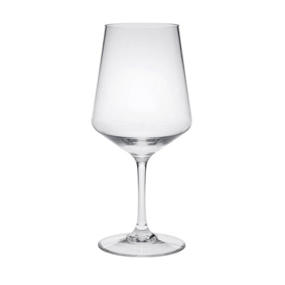 Set of Four Clear Tritan Plastic Stemmed All Purpose Wine Glasses HomeRoots
