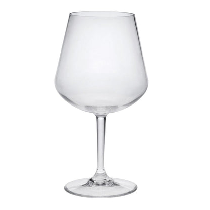 Set of Four Clear Tritan Plastic Stemmed All Purpose Wine Glasses HomeRoots