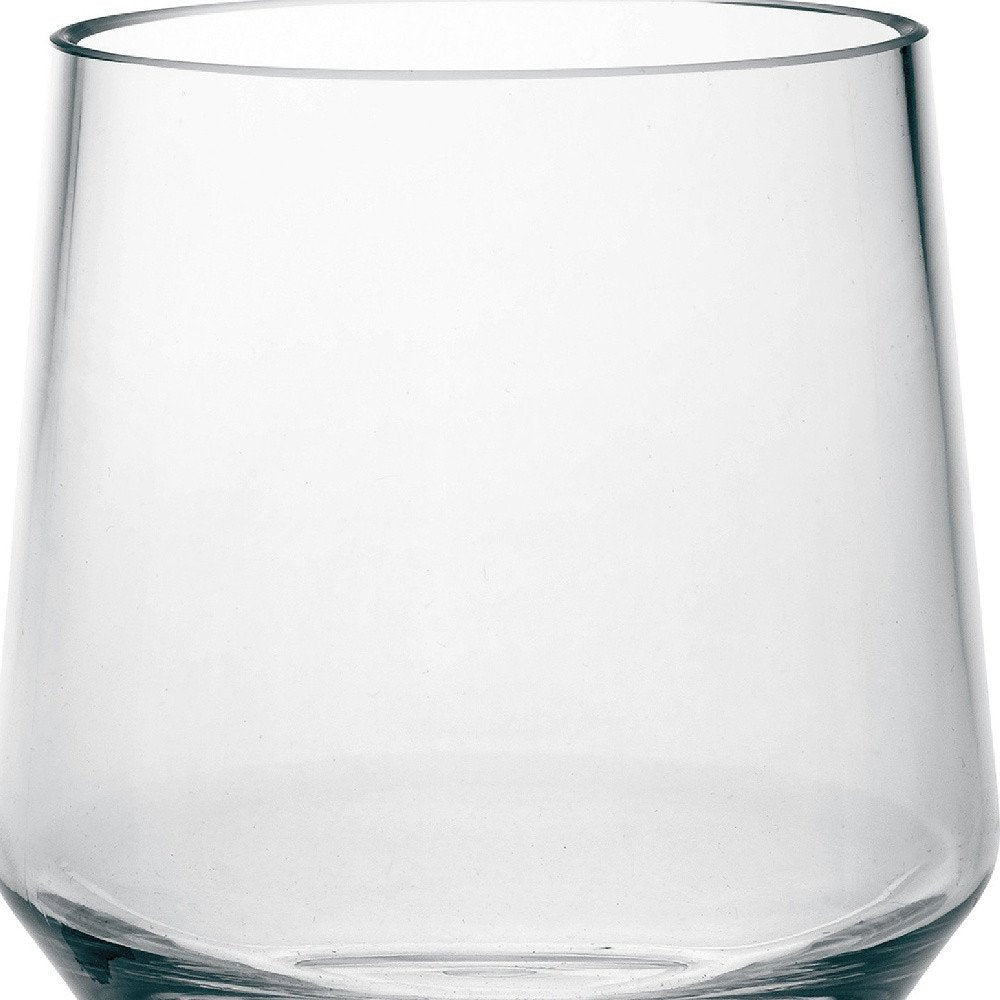 Set of Four Clear Tritan Plastic Stemmed All Purpose Wine Glass HomeRoots