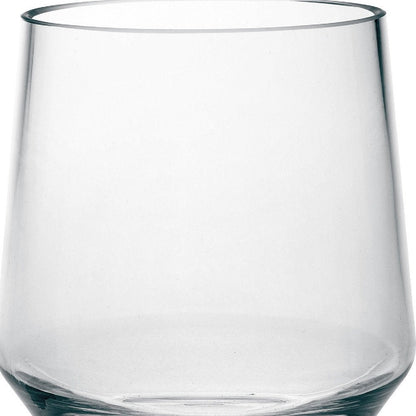 Set of Four Clear Tritan Plastic Stemmed All Purpose Wine Glass HomeRoots