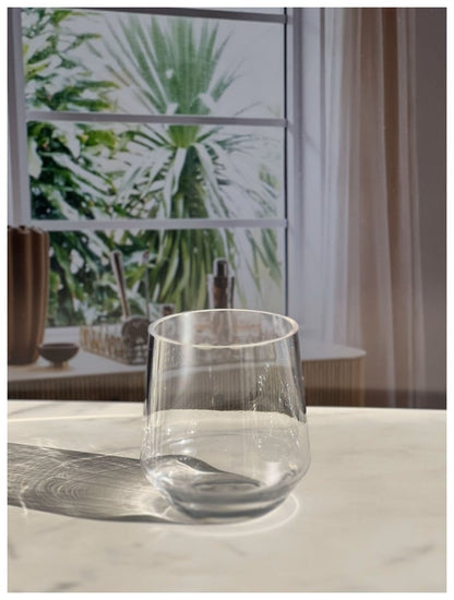 Set of Four Clear Tritan Plastic Stemmed All Purpose Wine Glass HomeRoots