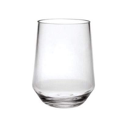 Set of Four Clear Tritan Plastic Stemless All Purpose Tumbler Wine Glasses HomeRoots
