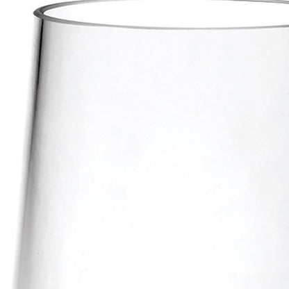 Set of Four Clear Tritan Plastic Stemless All Purpose Tumbler Wine Glasses HomeRoots