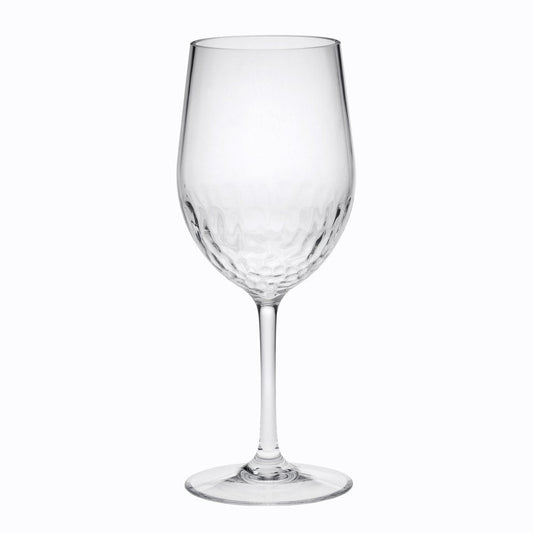 Set of Four Clear Tritan Plastic Stemmed All Purpose Wine Glass HomeRoots