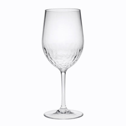 Set of Four Clear Tritan Plastic Stemmed All Purpose Wine Glass HomeRoots