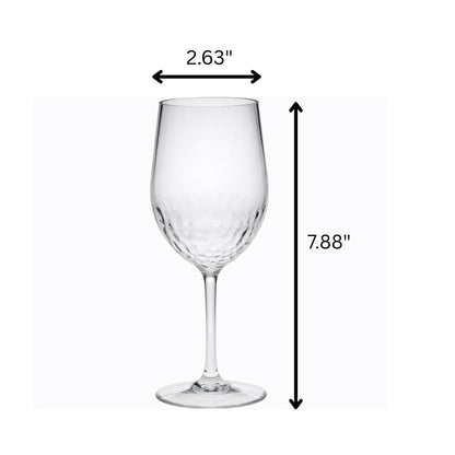 Set of Four Clear Tritan Plastic Stemmed All Purpose Wine Glass HomeRoots