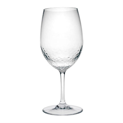 Set of Four Clear Tritan Plastic Stemmed All Purpose Wine Glass HomeRoots