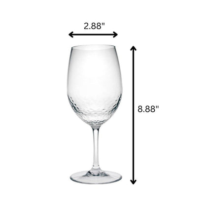 Set of Four Clear Tritan Plastic Stemmed All Purpose Wine Glass HomeRoots
