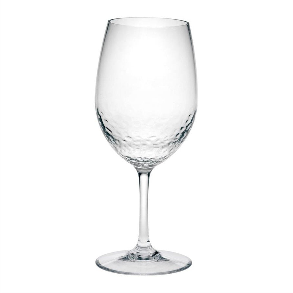 Set of Four Clear Tritan Plastic Stemmed All Purpose Wine Glass HomeRoots