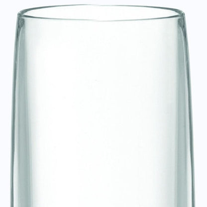 Set of Four Clear Dimpled Tritan Plastic Stemmed Flutes HomeRoots