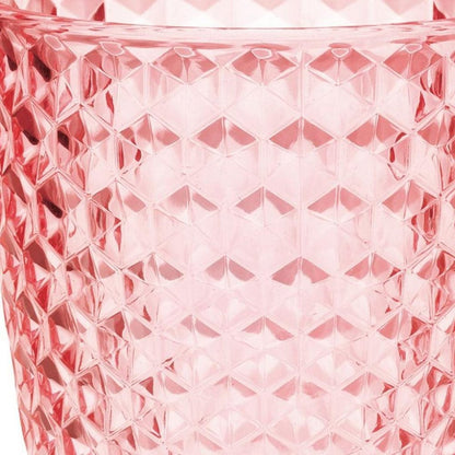 Set of Four Clear Diamond Acrylic Stemless Whiskey Glasses HomeRoots