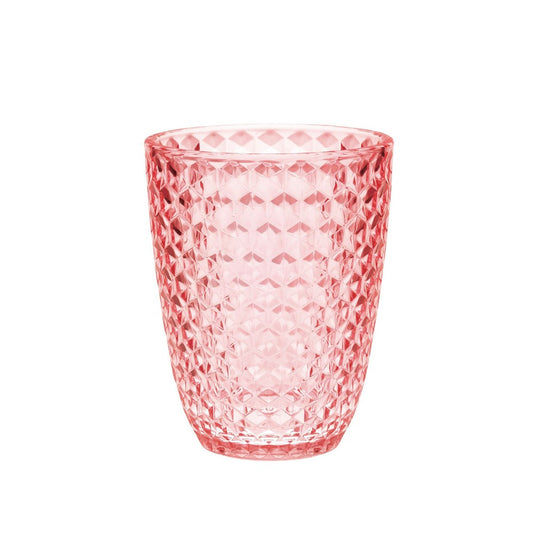 Set of Four Clear Diamond Acrylic Stemless Whiskey Glasses HomeRoots