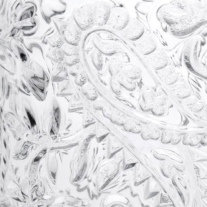 Set of Four Clear Paisley Acrylic Stemless Whiskey Glass HomeRoots