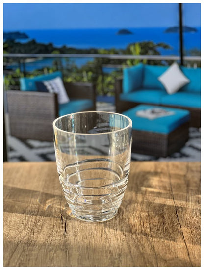 Set of Four Clear Acrylic Stemless Whiskey Glass HomeRoots