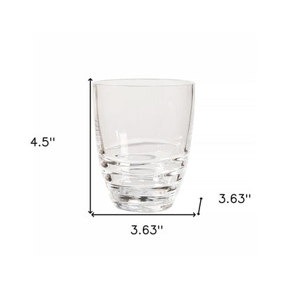 Set of Four Clear Acrylic Stemless Whiskey Glass HomeRoots