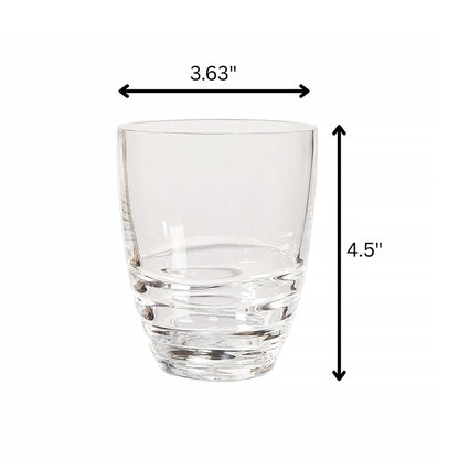 Set of Four Clear Acrylic Stemless Whiskey Glass HomeRoots