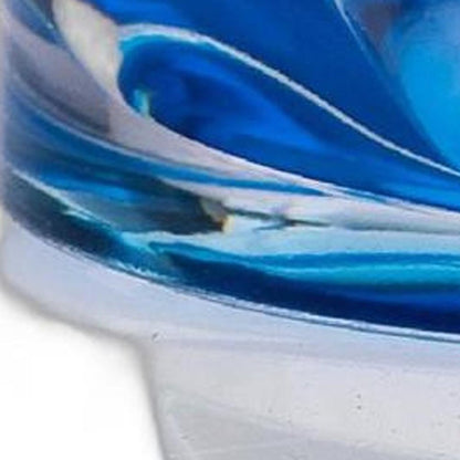 Set of Four Blue Acrylic Stemless Whiskey Glass HomeRoots