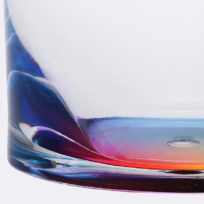 Set of Four Rainbow Geometric Acrylic Stemless Whiskey Glass
