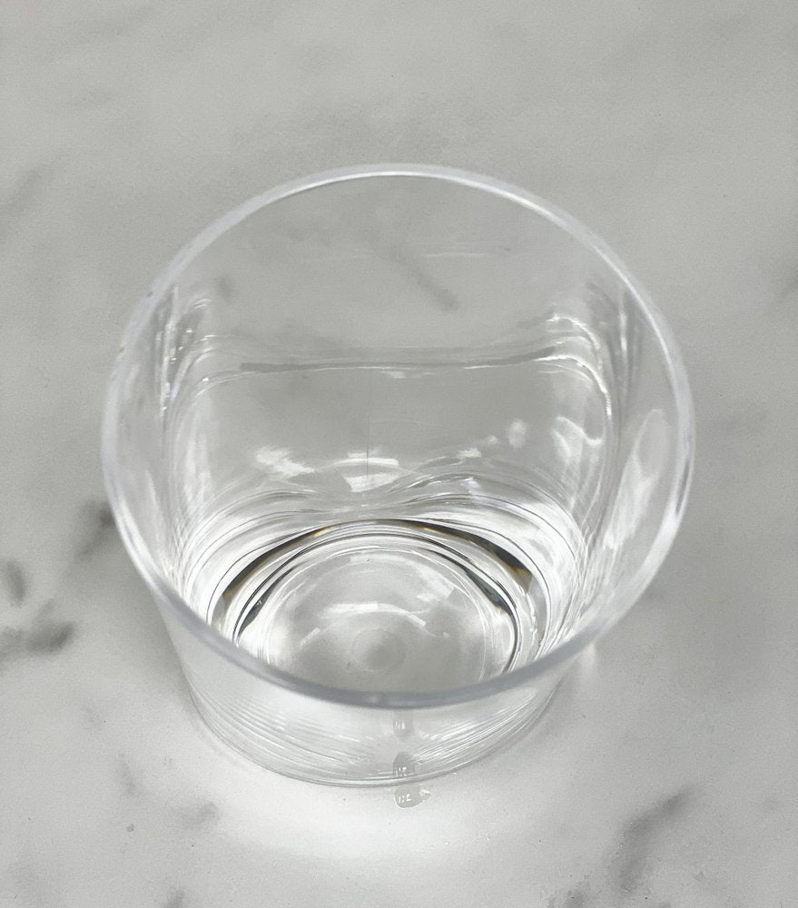 Set of Four Clear Acrylic Stemless Whiskey Glass HomeRoots