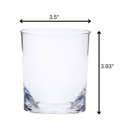 Set of Four Clear Acrylic Stemless Whiskey Glass HomeRoots