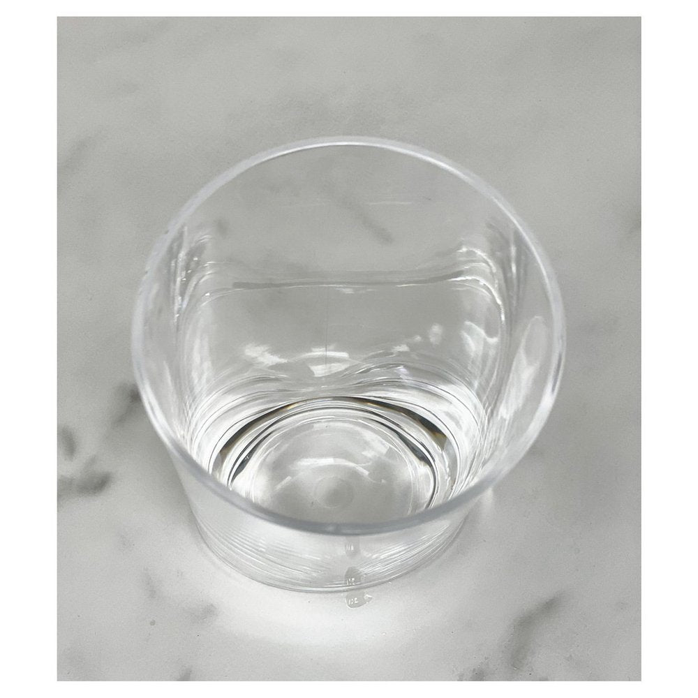 Set of Four Clear Tritan Plastic Stemless Whiskey Glass HomeRoots